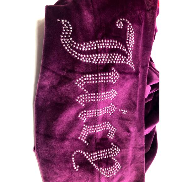 Juicy Couture Women's Jogger Sleepwear Pants Lounge Pink Fuchsia Velvet Large - Picture 7 of 8